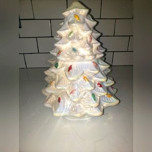 Transpac iridescent Christmas tree Cookie Jar